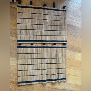 Straw Tab-Top Tier Curtains